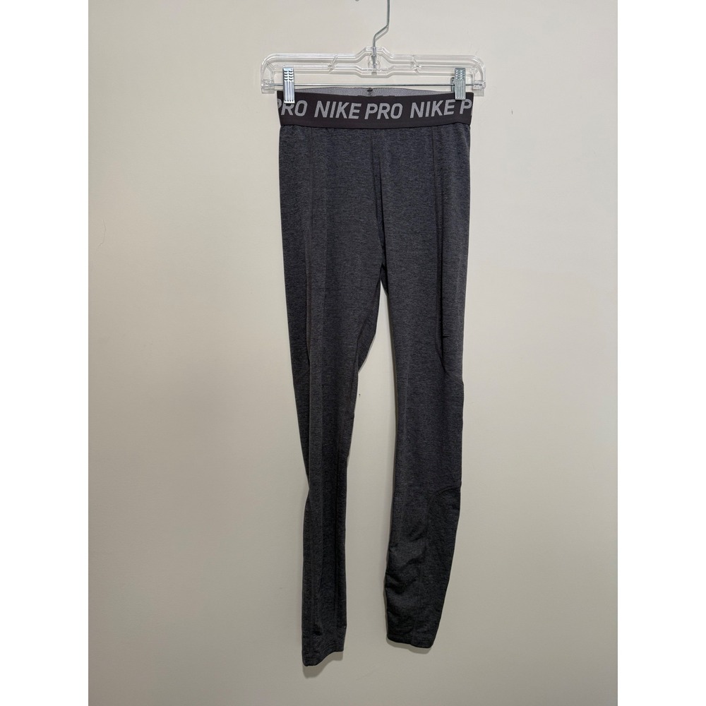 Nike Pro Dri-FIT Women Heather Grey Training Leggings BV3089-080 XS